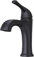 Pfister LG42-MCA0 McAllen 1.2 GPM Single Hole Bathroom Faucet with Pfast Connect, Pforever Seal Valves, Spot Defense, and TiteSeal – Includes Push & Seal Drain Assembly - Matte Black