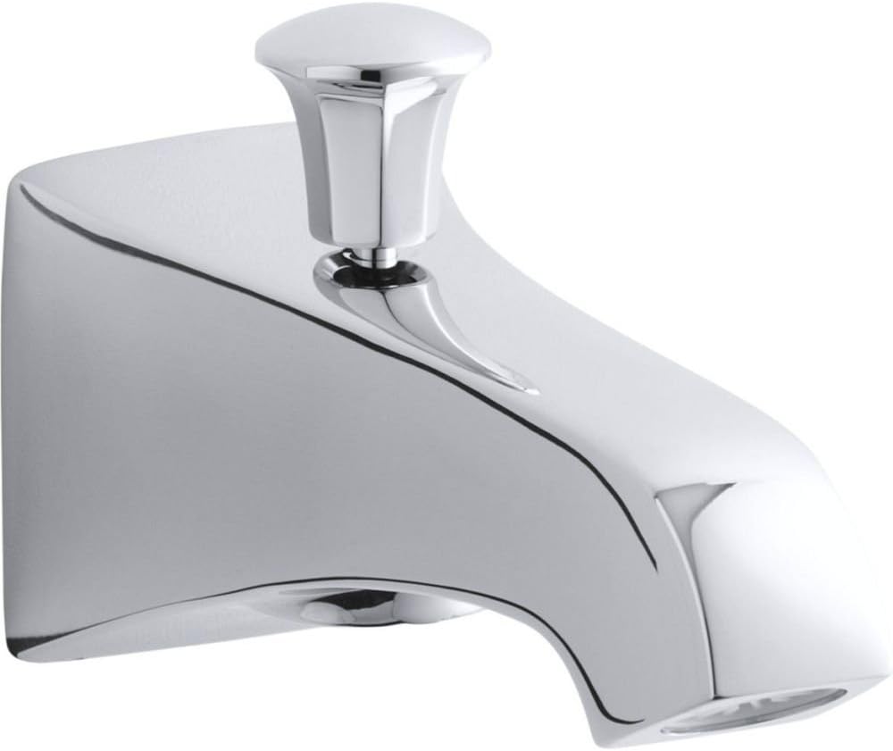 KOHLER K-496-CP Memoirs Wall-Mount Diverter Bath Spout, Polished Chrome
