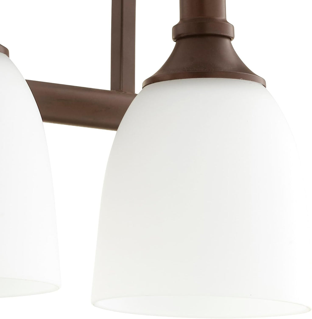 Quorum 5011-3-86 Transitional Three Light Vanity from Richmond Collection in Bronze/Dark Finish,