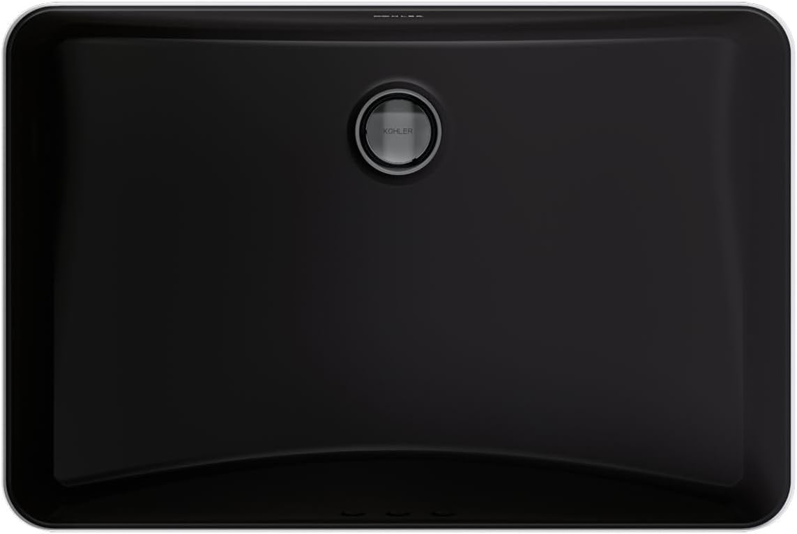 Kohler K-2214-G-7 1-Bowl Undermount Bathroom Sink Black Black