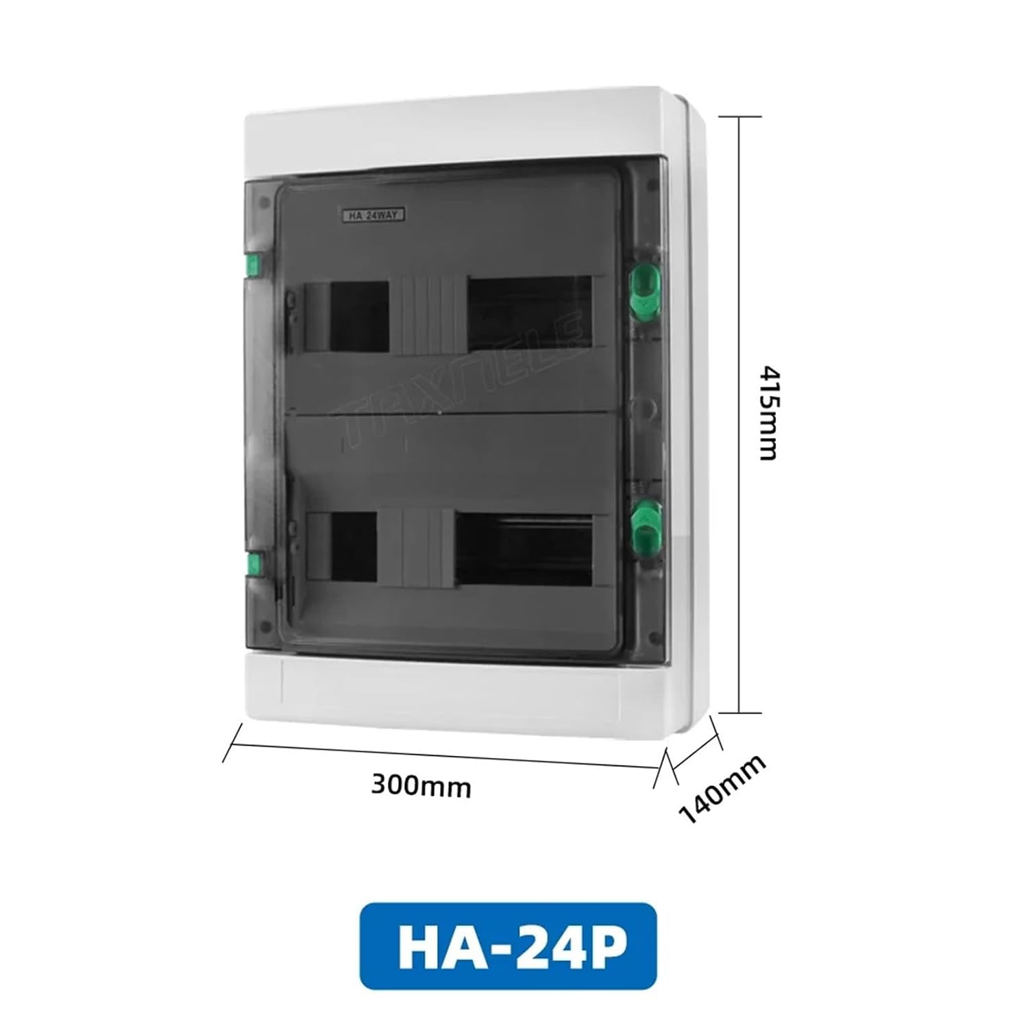 IP65 Outdoor Waterproof Electrical Distribution Box 4 8 12 18 24 Ways MCB Switch Meter Timer PC Plastic Junction Wire(24 Ways)
