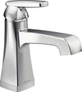 Delta Faucet Ashlyn Single Hole Bathroom Faucet, Single Handle Bathroom Faucet Chrome, Bathroom Sink Faucet, Diamond Seal Technology, Drain Assembly, Chrome 564-MPU-DST