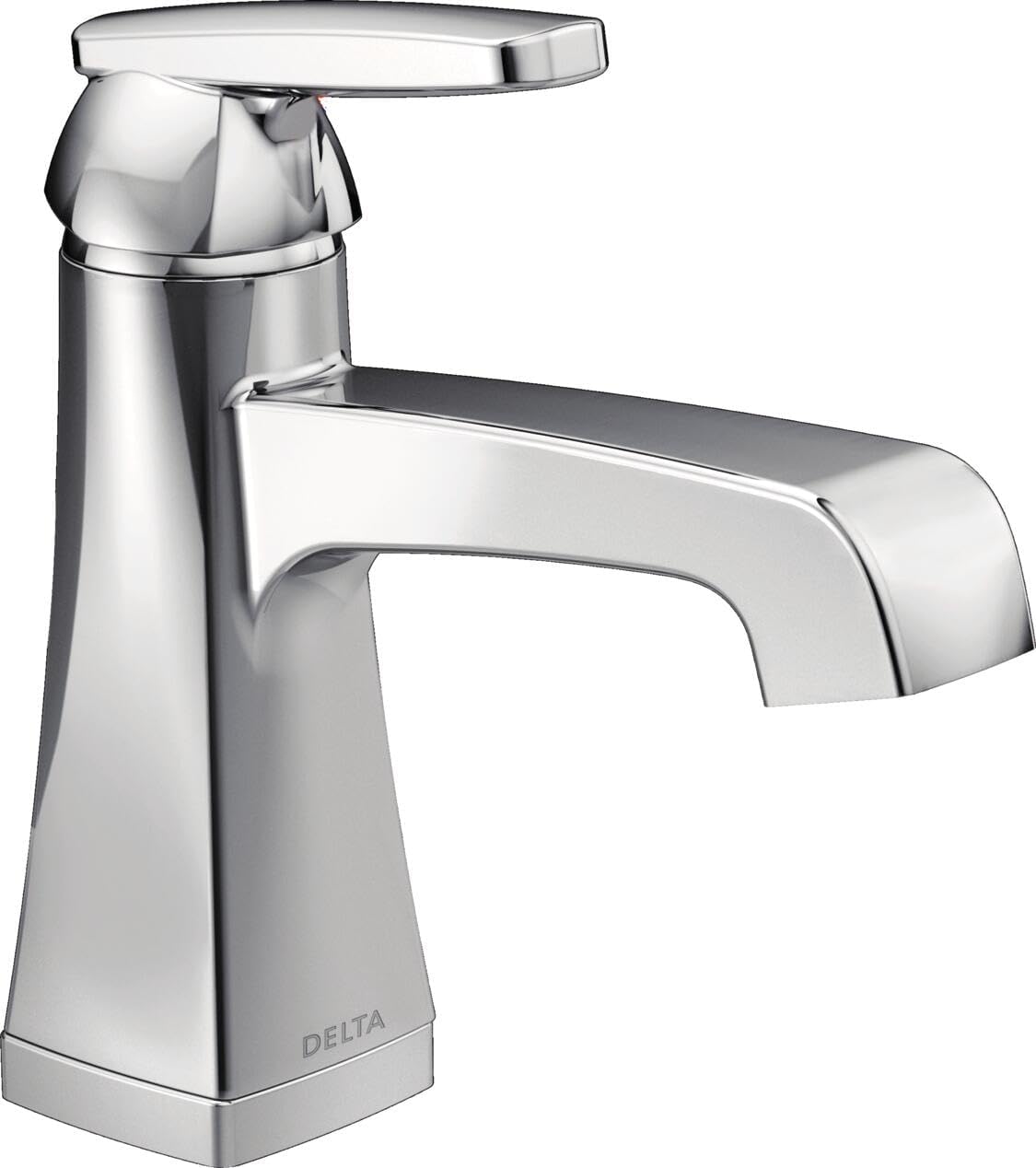 Delta Faucet Ashlyn Single Hole Bathroom Faucet, Single Handle Bathroom Faucet Chrome, Bathroom Sink Faucet, Diamond Seal Technology, Drain Assembly, Chrome 564-MPU-DST