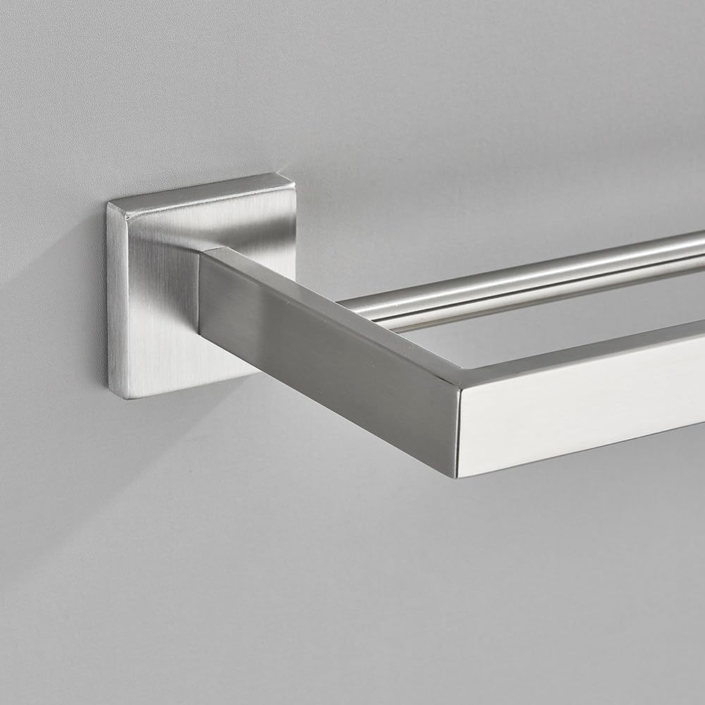 Brushed Nickel Bathroom Hardware Set Robe Hook Towel Rail Bar Rack Shelf Tissue Paper Holder Accessories,Nickel A 40cm