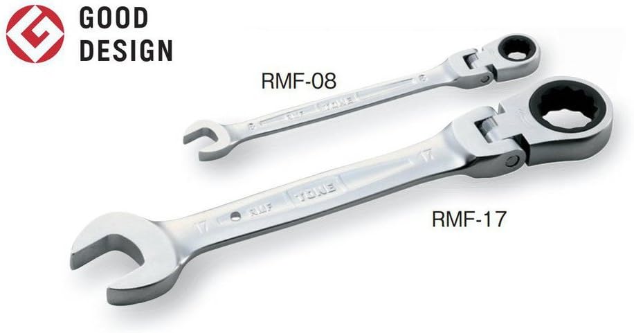 TONE Ratchet Ring Wrench Set Flex Head Set RMF700 Black 7-Piece