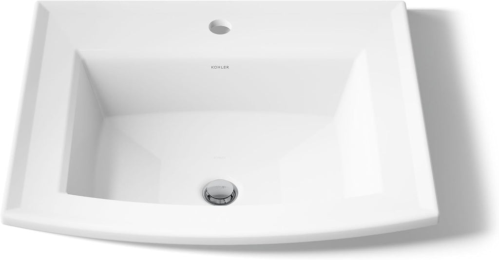 Kohler 2356-1-0 Archer® 22-3/4' rectangular drop-in bathroom sink, White