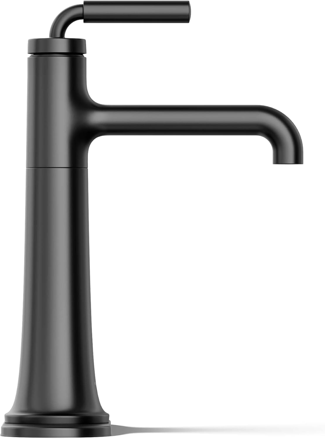 KOHLER 26437-4N-BL Tone K-26437-4N-BLB ToneTall Single Handle Bathroom Sink Faucet, 5 GPM, Matte Black