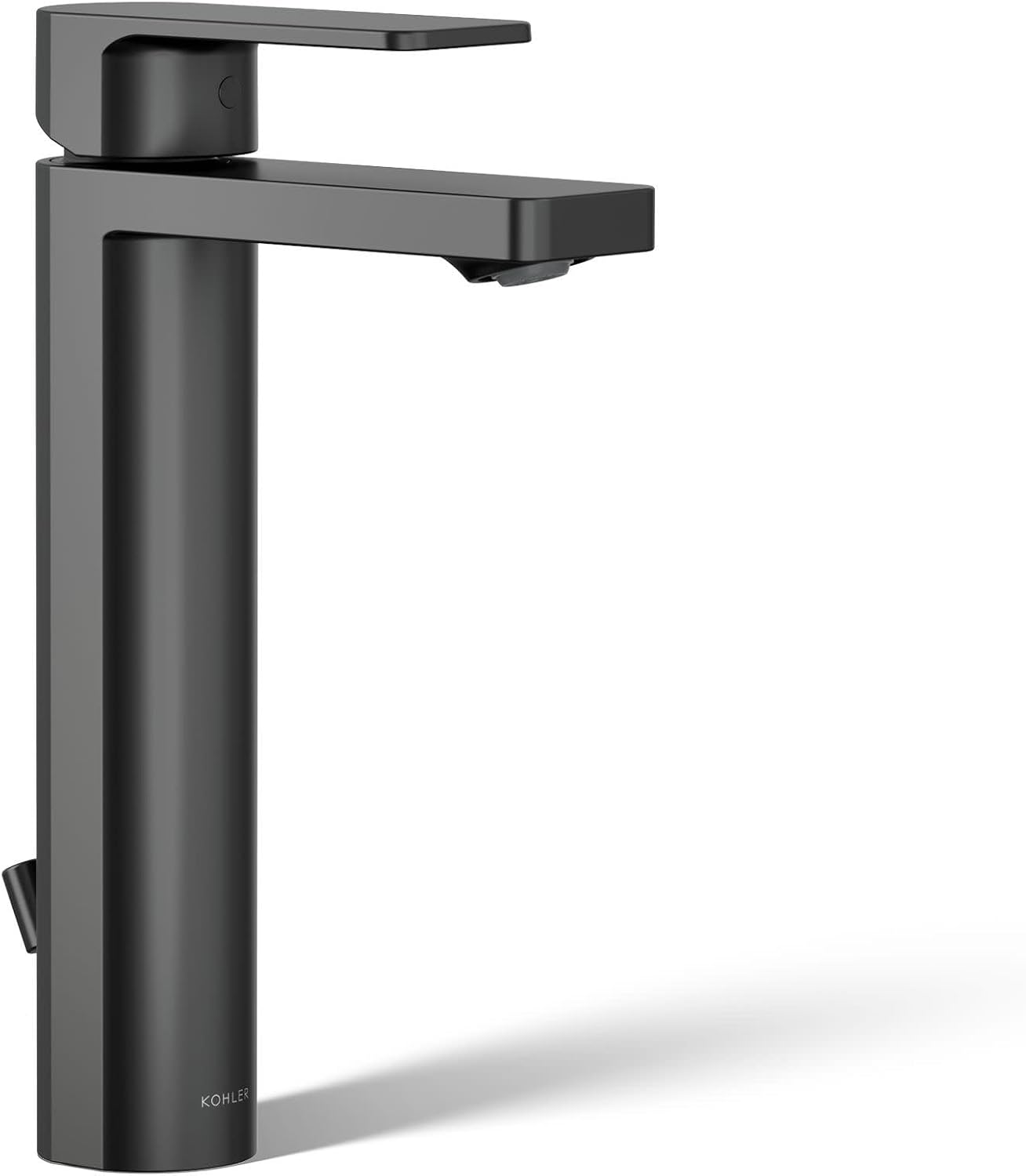 Kohler K-23475-4K-BL Parallel Tall Single Handle Bathroom Sink Faucet, 1.0 GPM, Matte Balck
