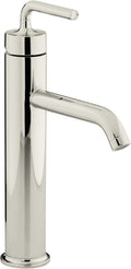 KOHLER K-14404-4A-SN Purist® Tall Single-Handle Bathroom Sink Faucet, Straight Lever Handle, 1.2 GPM, Vibrant Polished Nickel