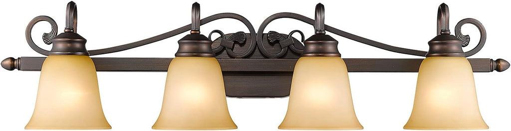 Golden Lighting Belle Meade 4-Light Vanity in Rubbed Bronze