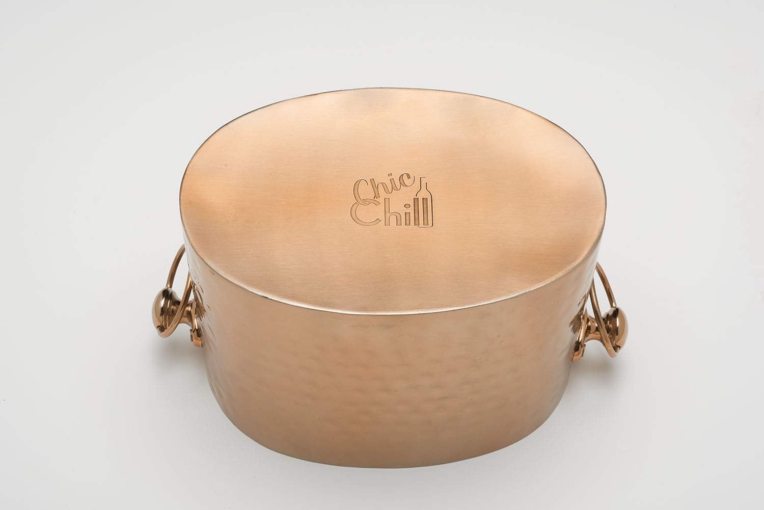 3-Bottle Wine Chiller Ice Bucket | Keeps Wine & Champagne Bottles Cold Without Touching Ice | Handcrafted Artisan Design | Patented Technology | Copper