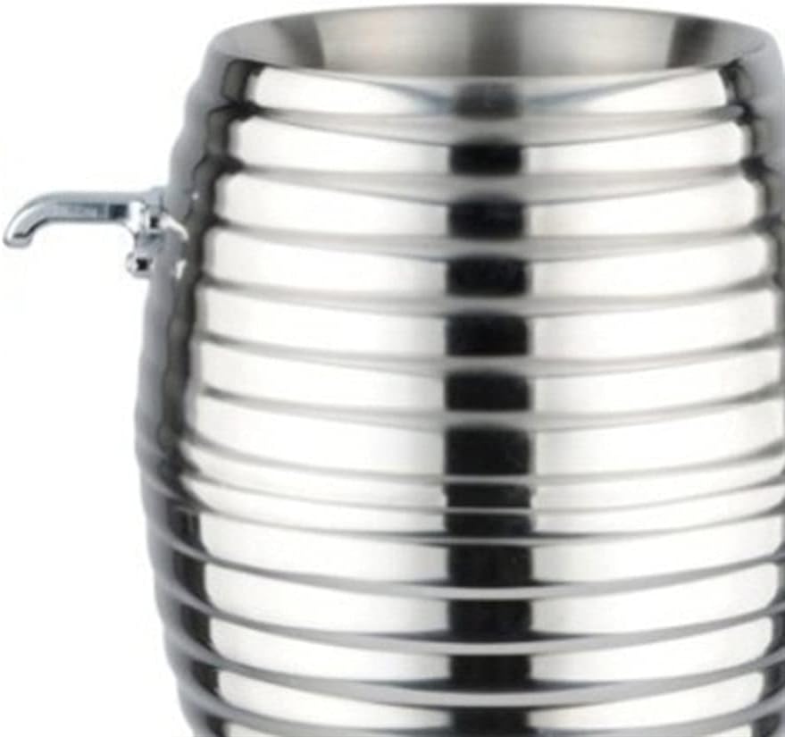 Ice Cube Champagne Ice Bucket with Stand, Wine Ice Bucket with Stand Stainless Steel 5L Standing Ice Bucket for Party Bar Ktv Wedding Club BBQ Home for Wine