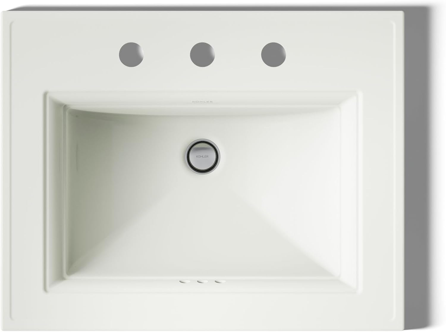 Kohler 2337-8-96 Memoirs® Stately 22-3/4' rectangular drop-in bathroom sink, Biscuit
