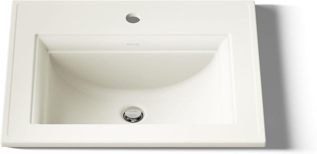 Kohler 2337-1-95 Memoirs® Stately 22-3/4' rectangular drop-in bathroom sink, Ice Grey
