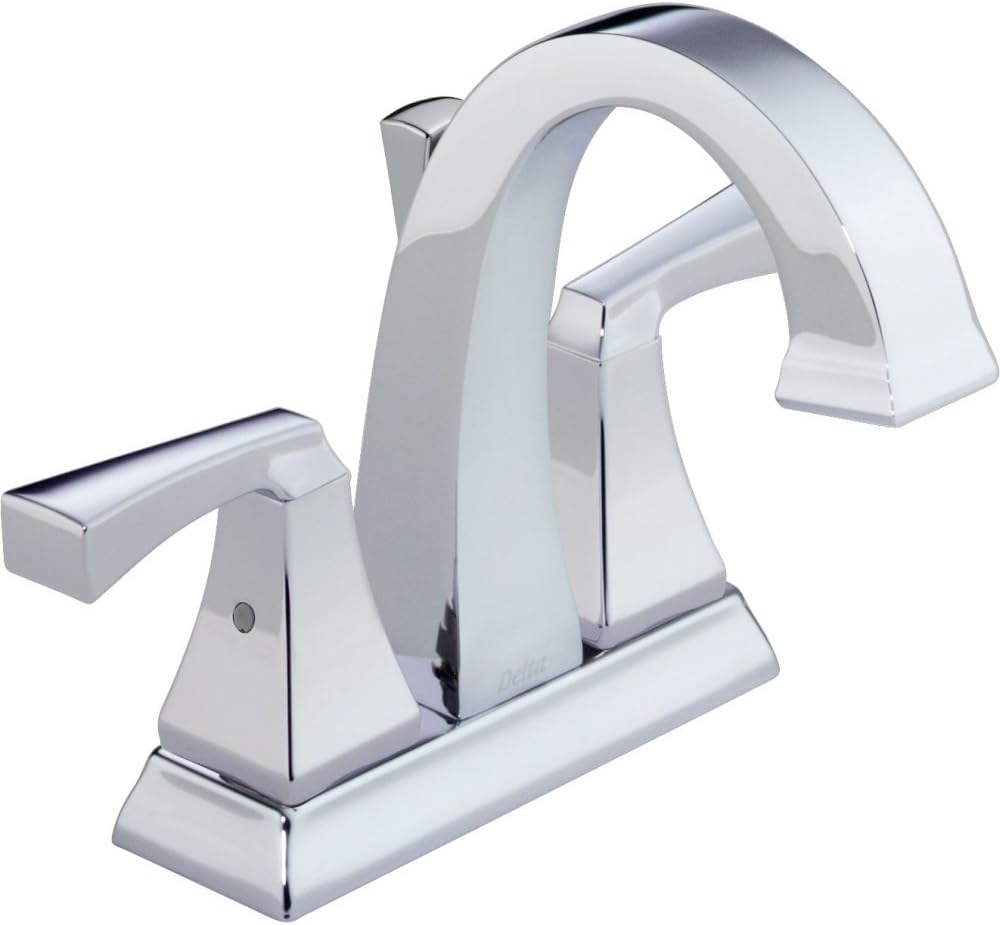 Delta Faucet Dryden Centerset Bathroom Faucet Chrome, Bathroom Sink Faucet, Diamond Seal Technology, Metal Drain Assembly, Chrome 2551-MPU-DST