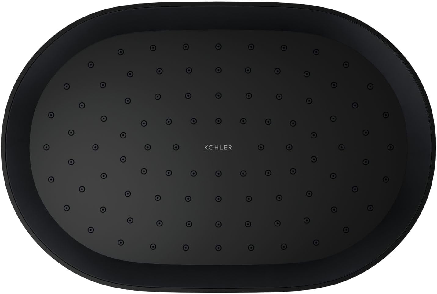 Kohler 26293-BL Statement® Oblong 12' single-function rainhead, 2.5 gpm, Matte Black