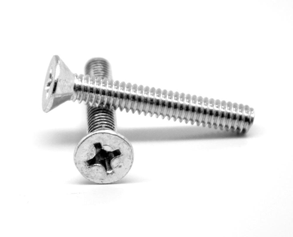 ASMC Industrial #8-32 x 1 3/8' (FT) Coarse Thread Phillips Flat Head Machine Screw - Electrical Outlet Screws, Machine Screws for Electronics & Home Repairs, Stainless Steel 18-8 (A2) - Pack of 2000