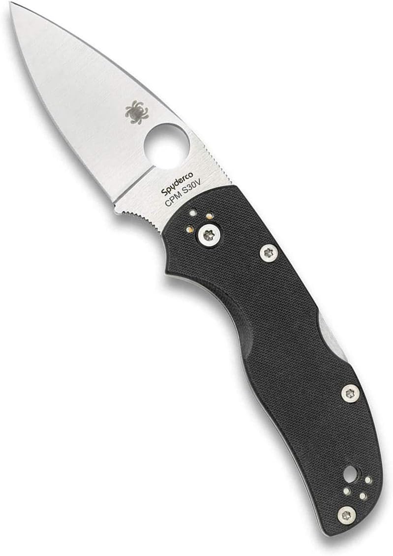 Spyderco Native 5 Signature Knife with 2.95' CPM S30V Steel Blade and Black G-10 Handle - PlainEdge - C41GP5