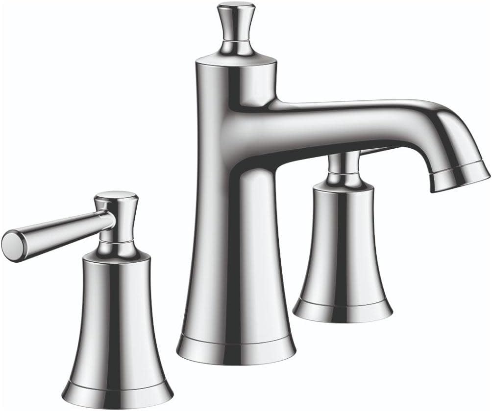hansgrohe 04774000 Joleena 1.2 GPM Widespread Faucet with Pop-Up Drain, 7.75-Inches Tall, Chrome