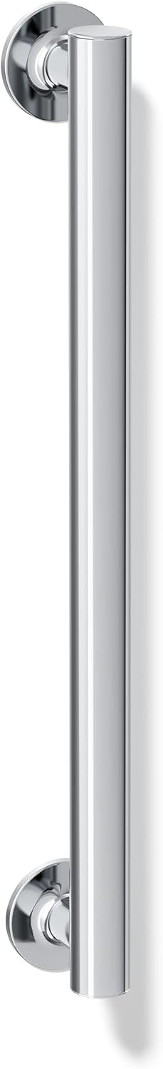 KOHLER 11892-S Purist 18' Grab Bar for Bathtubs and Showers, Wall-Mount Grab Bars for Bathroom, Polished Stainless