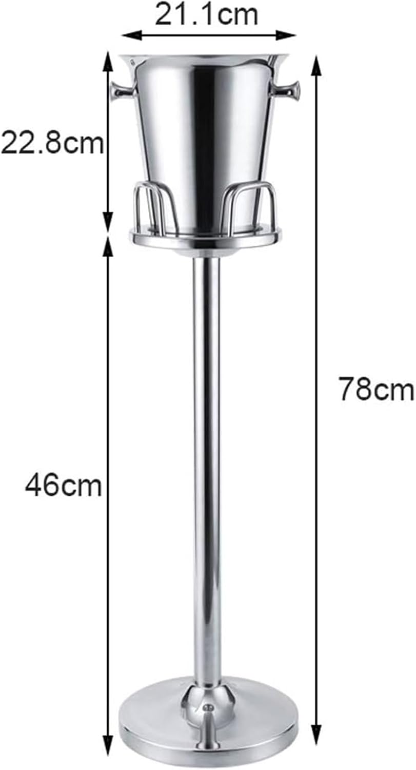 Ice Bucket with Stand， Party Drink Holder- Outdoor or Indoor Use - Free Standing Ice Bucket Kits(E)