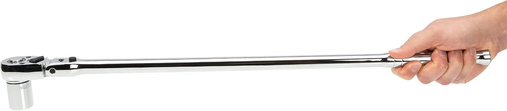 Steelman 180-Degree Locking Flex Head Ratchet Set, 72-Tooth, Reversible, Quick-Release, Long Handle, 3-Piece