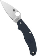 Spyderco UK Penknife Folding Pocket Knife, PlainEdge | 6.91' Overall Length, 2.9' CPM S110V Steel Blade, Midnight Blue, FRN Handle, SlipIt Lock, Full-Flat Grind
