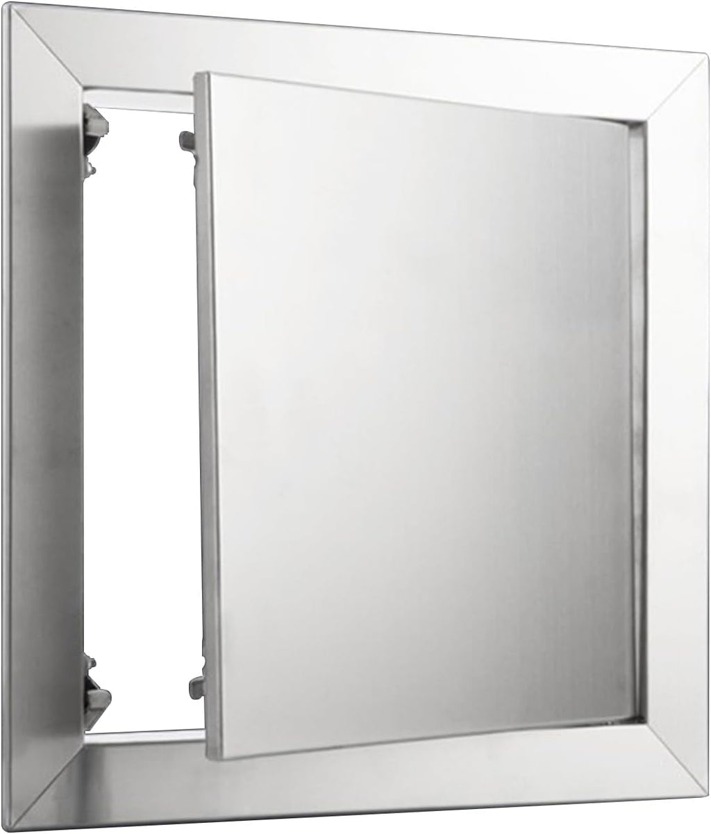 Stainless Steel Access Panel - 10x10in Outdoor Kitchen Access Door for BBQ Pit, Perfect for Drywall, Plumbing, Electrical, Weather-Resistant & Durable Access Solution
