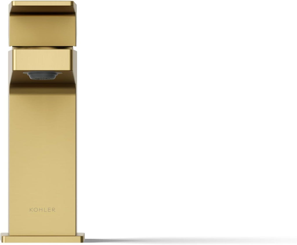 Kohler K-37889-4-2MB Honesty® Single-Handle Bathroom Sink Faucet, Bathroom Faucets, 1.2 GPM, Vibrant Brushed Moderne Brass