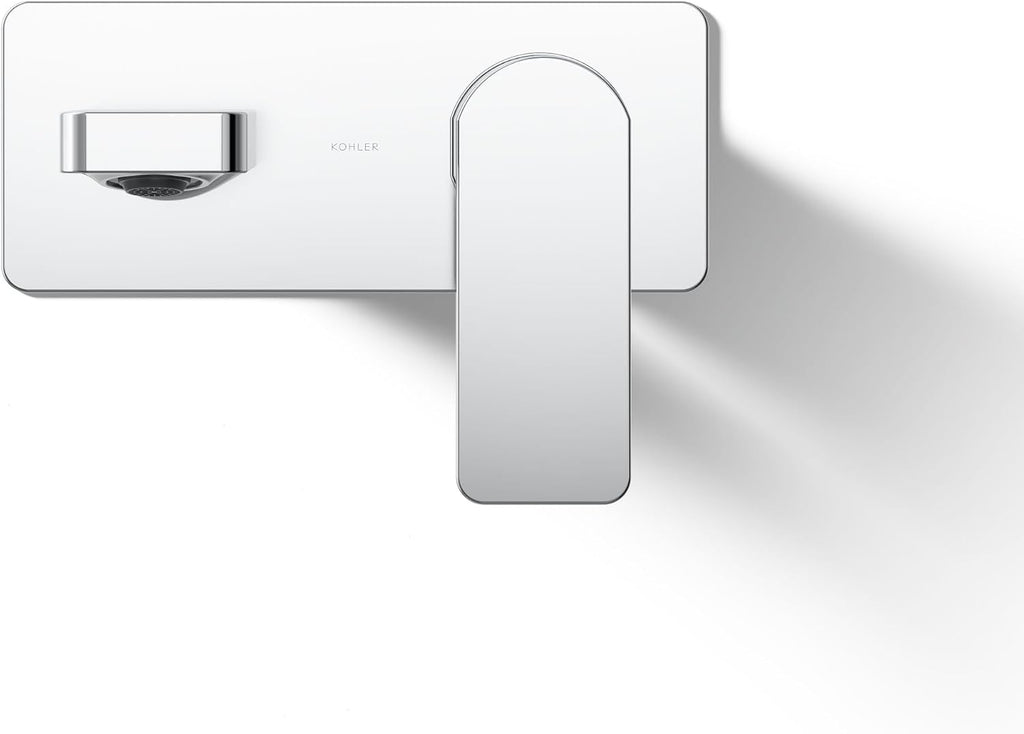 Kohler 22567-4-CP Parallel® Wall-Mount Single-Handle Bathroom Sink Faucet, 1.2 gpm, Polished Chrome