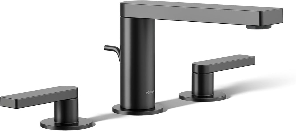 Kohler 73060-4-BL Composed® Widespread Bathroom Sink Faucet with Lever Handles, 1.2 gpm, Matte Black