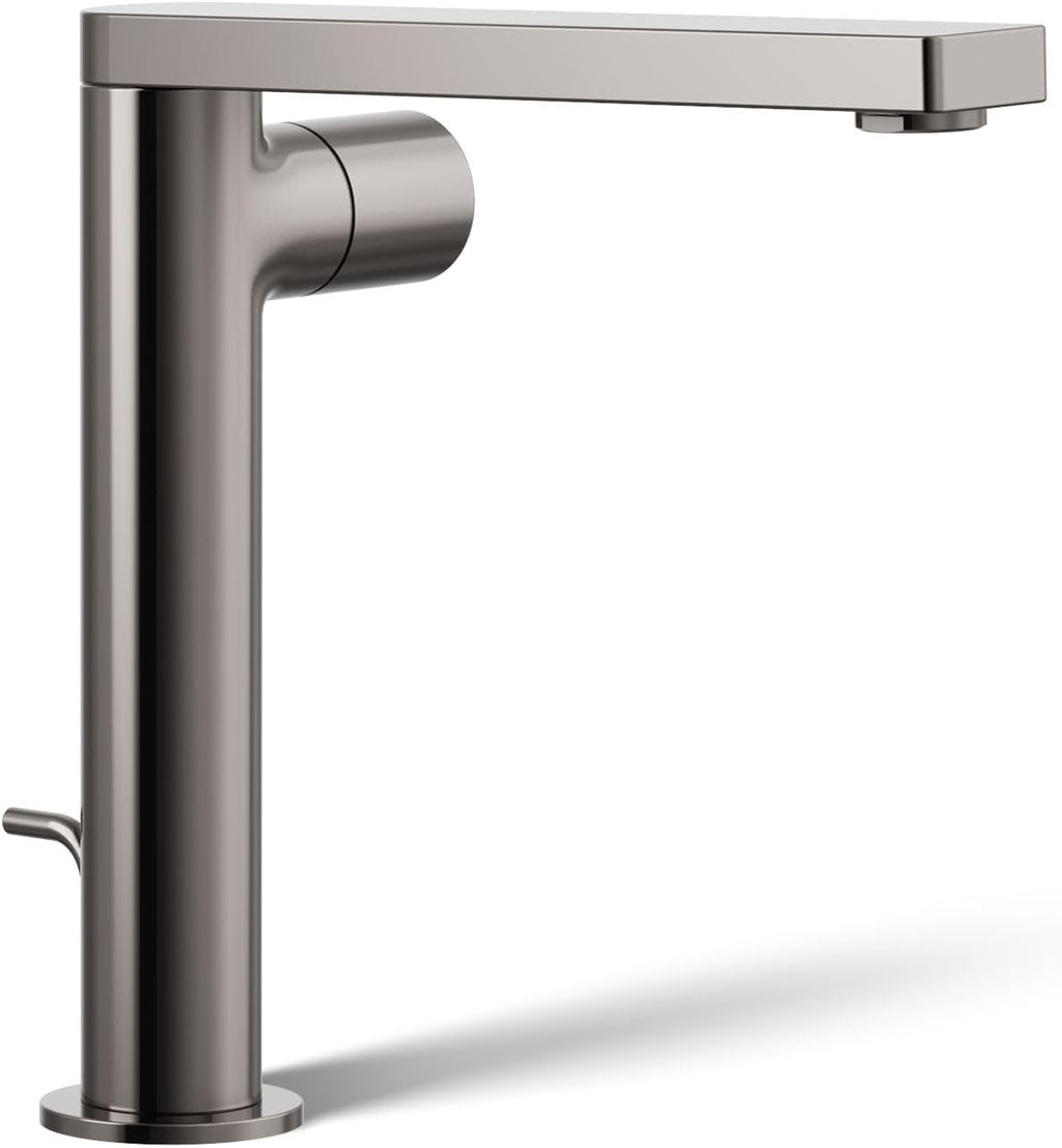 Kohler 73159-7-TT Composed® Tall Single-Handle Bathroom Sink Faucet with Cylindrical Handle, 1.2 gpm, Vibrant Titanium