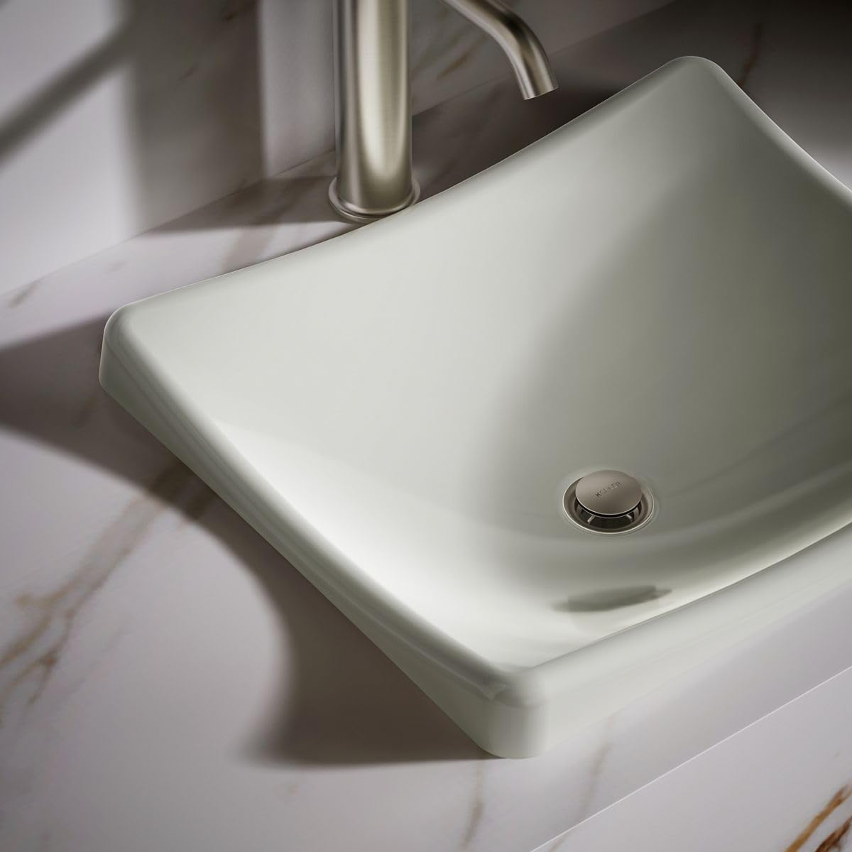 Kohler K-2833-NY DemiLav Rectangular AboveCounter Single Bowl Bathroom Sink Dune