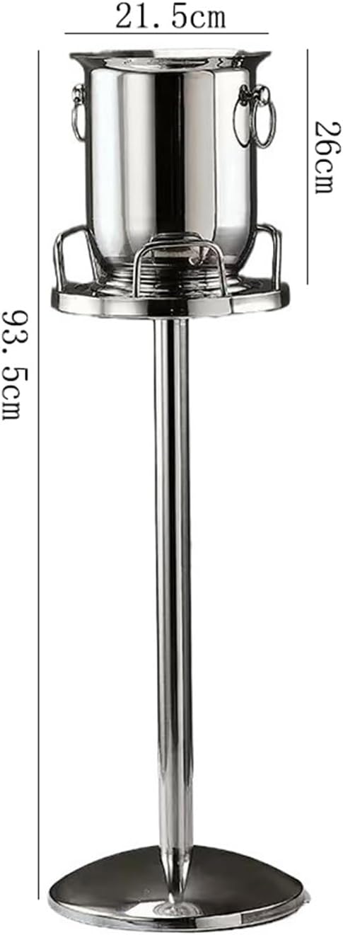 Party Creative Stainless Steel Ice Bucket With Stand For Party Bar Ktv Bbq Home Drink Tub