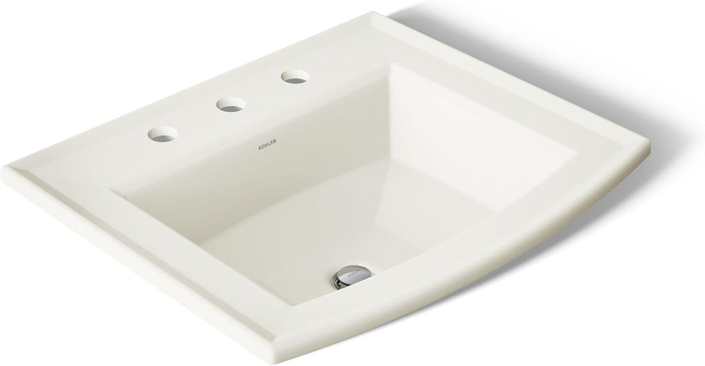 Kohler 2356-8-96 Archer® 22-3/4' rectangular drop-in bathroom sink, Biscuit