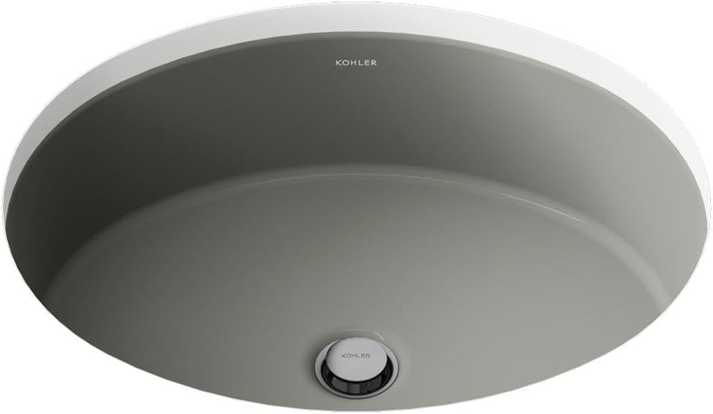 KOHLER K-2881-58 Verticyl Oval Undercounter Bathroom Sink, Thunder Grey