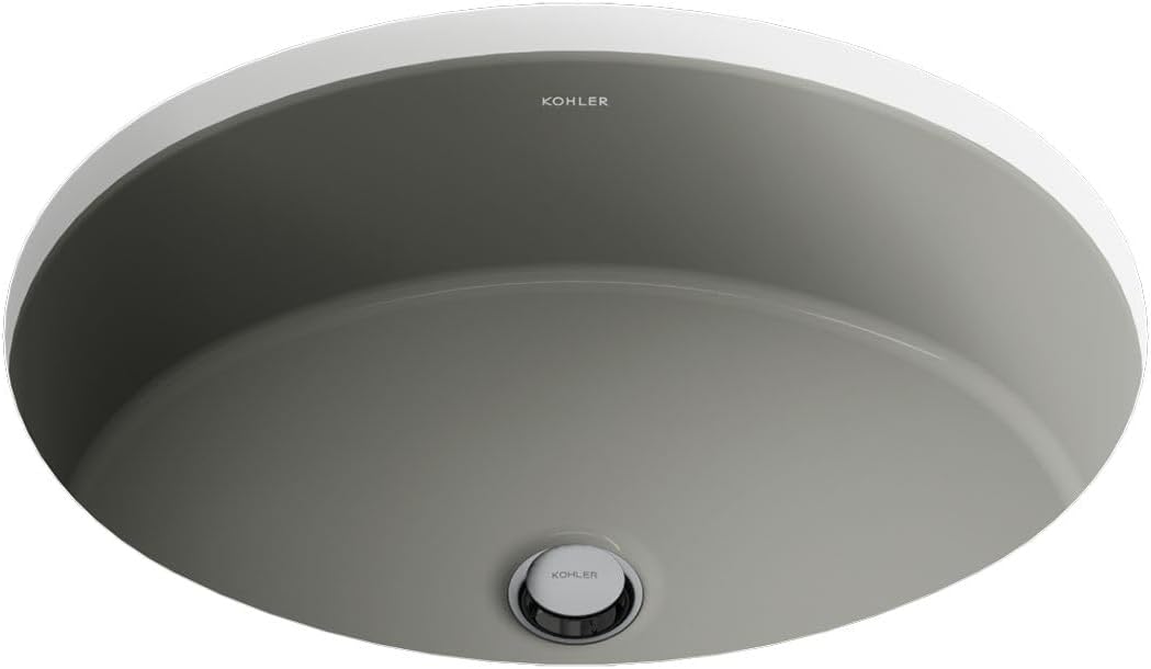 KOHLER K-2881-58 Verticyl Oval Undercounter Bathroom Sink, Thunder Grey