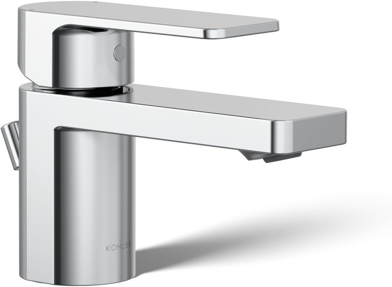 Kohler 24804-4-CP Parallel® Low Single-Handle Bathroom Sink Faucet, 1.2 gpm, Polished Chrome