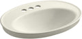 KOHLER K-2075-4-96 Serif Self-Rimming Lavatory, Biscuit