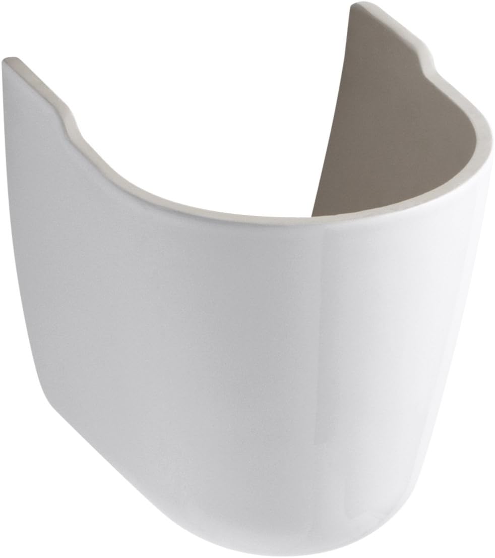 Kohler K-1998-0 Brenham Wall Mount China Bathroom Sink Pedestal Base Only White