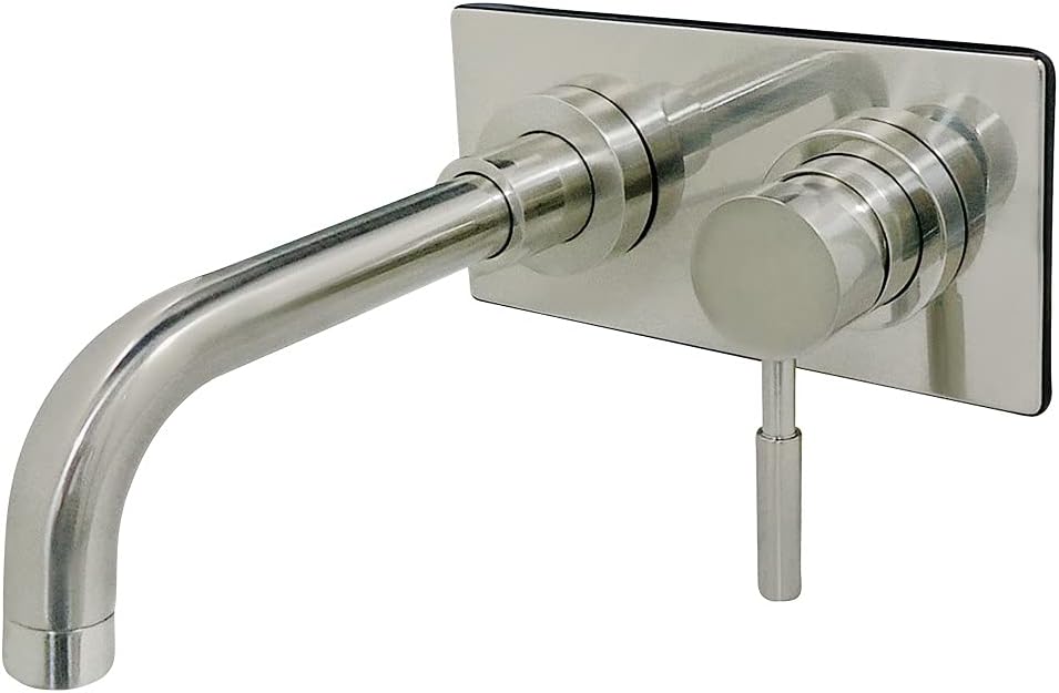 Kingston Brass KS8118DL Single-Handle Wall Mount Bathroom Faucet, Brushed Nickel