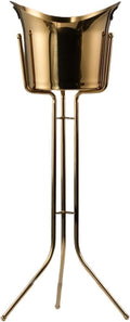 Ice Buckets Stainless Steel Floor-Standing Champagne Bucket Large Ice Bucket Bar Party(Gold)