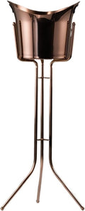Ice Buckets Stainless Steel Floor-Standing Champagne Bucket Large Ice Bucket Bar Party(Rose Gold)