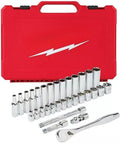 32pc 48-22-9508 for Milwaukee 3/8-Inch Drive Durable Metric Ratchet and Socket Set New