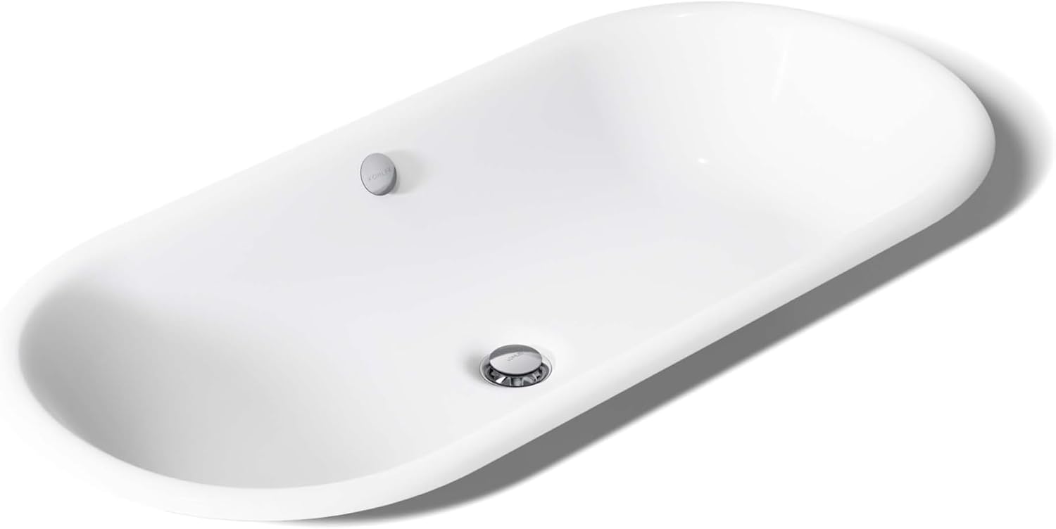 KOHLER K-20213-P5-0 Capsule Vessel/Drop-In/Under-Mount Bathroom Sink with Iron Gate painted Underside