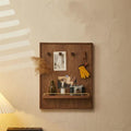 Electric Meter Box Protection Cover, Wooden Wall Hole Cover with Hook, Protective Electric Meter Cover, with Partition for Storage and DIY Decoration(Brown,15.7 * 19.7in)