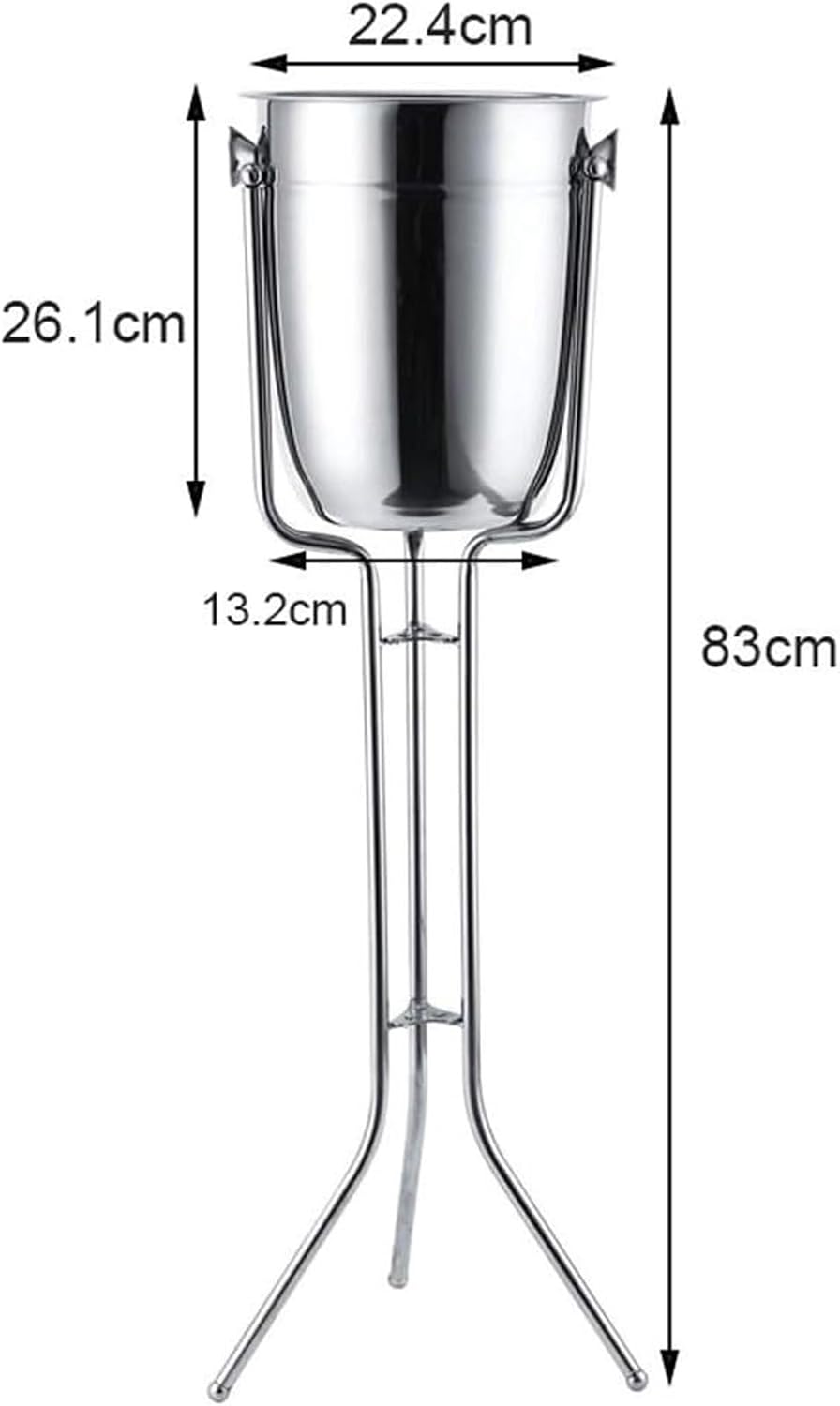 Ice Bucket with Stand， Party Drink Holder- Outdoor or Indoor Use - Free Standing Ice Bucket Kits(I)