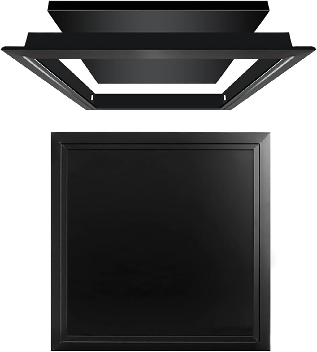 Black White Gray Metal Inspection Door, Classic Ceiling Access Panel with Screws, Customizable, Easy-to-Install Access Door(Black,12x24in/300x600mm)