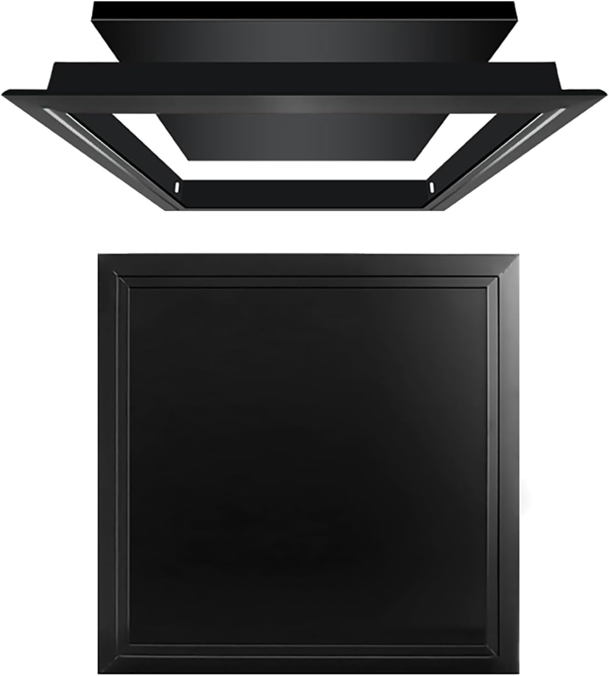 Black White Gray Metal Inspection Door, Classic Ceiling Access Panel with Screws, Customizable, Easy-to-Install Access Door(Black,12x24in/300x600mm)