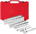 Mechanics Tool Set Compatible with Milwaukee 48-22-9004 1/4-Inch Drive Sae and Metric Ratchet and Socket Set - 50pc